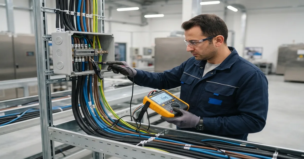 Kablo Tesisatı Revizyonu Ne Zaman Gerekir? kapsamında yapılan ölçüm ve kontrol çalışması