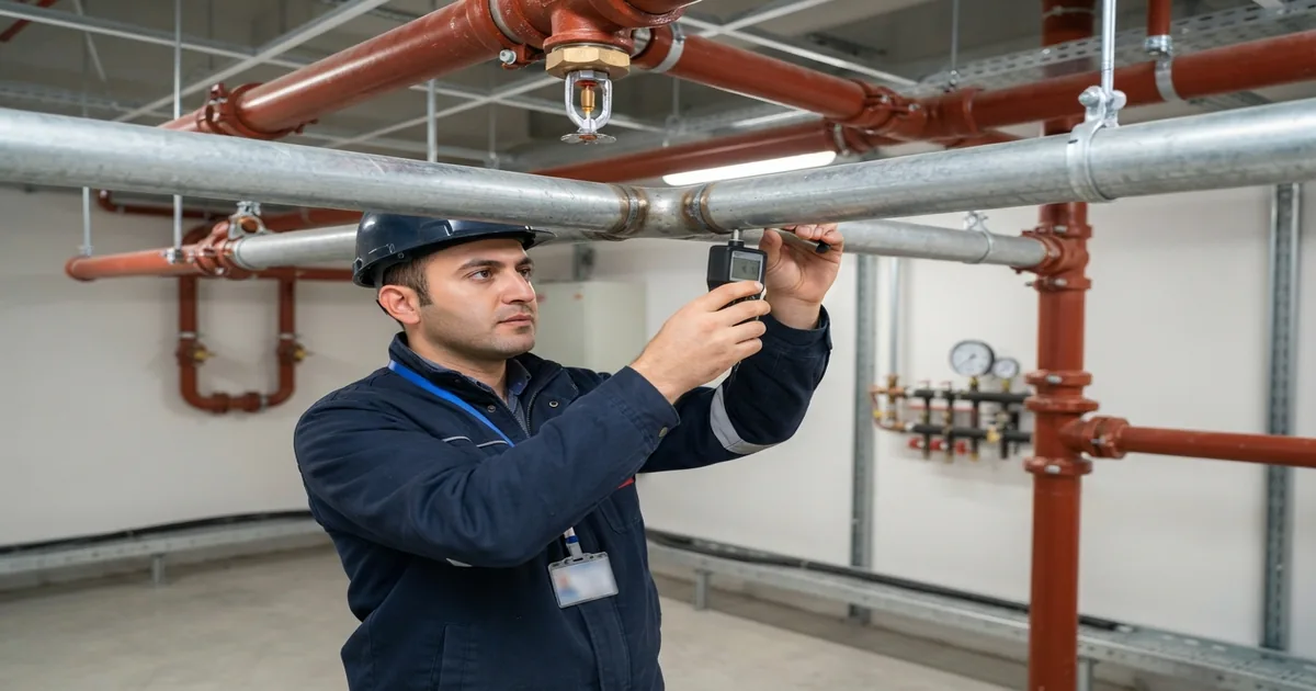 Sprinkler Sistemi Kurulumu Nasıl Yapılır? kapsamında yapılan ölçüm ve kontrol çalışması